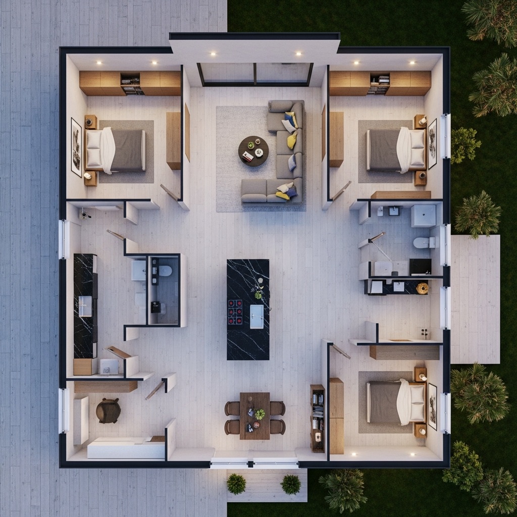 3d floor plan image banner