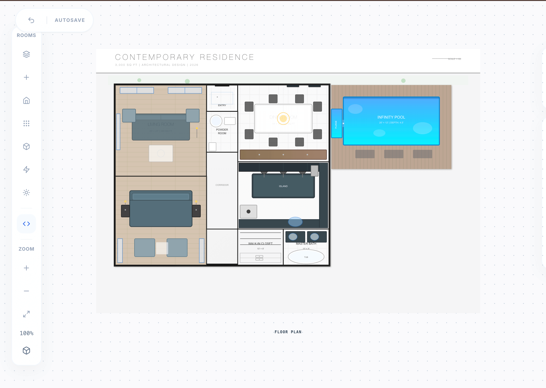 AI generated floor plan design