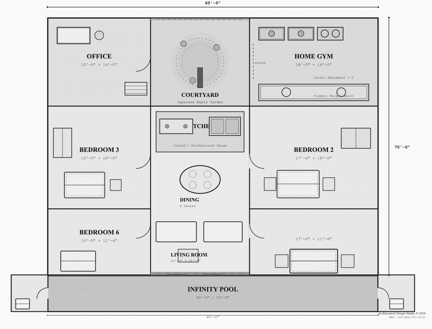 Smart house floor plan AI generated
