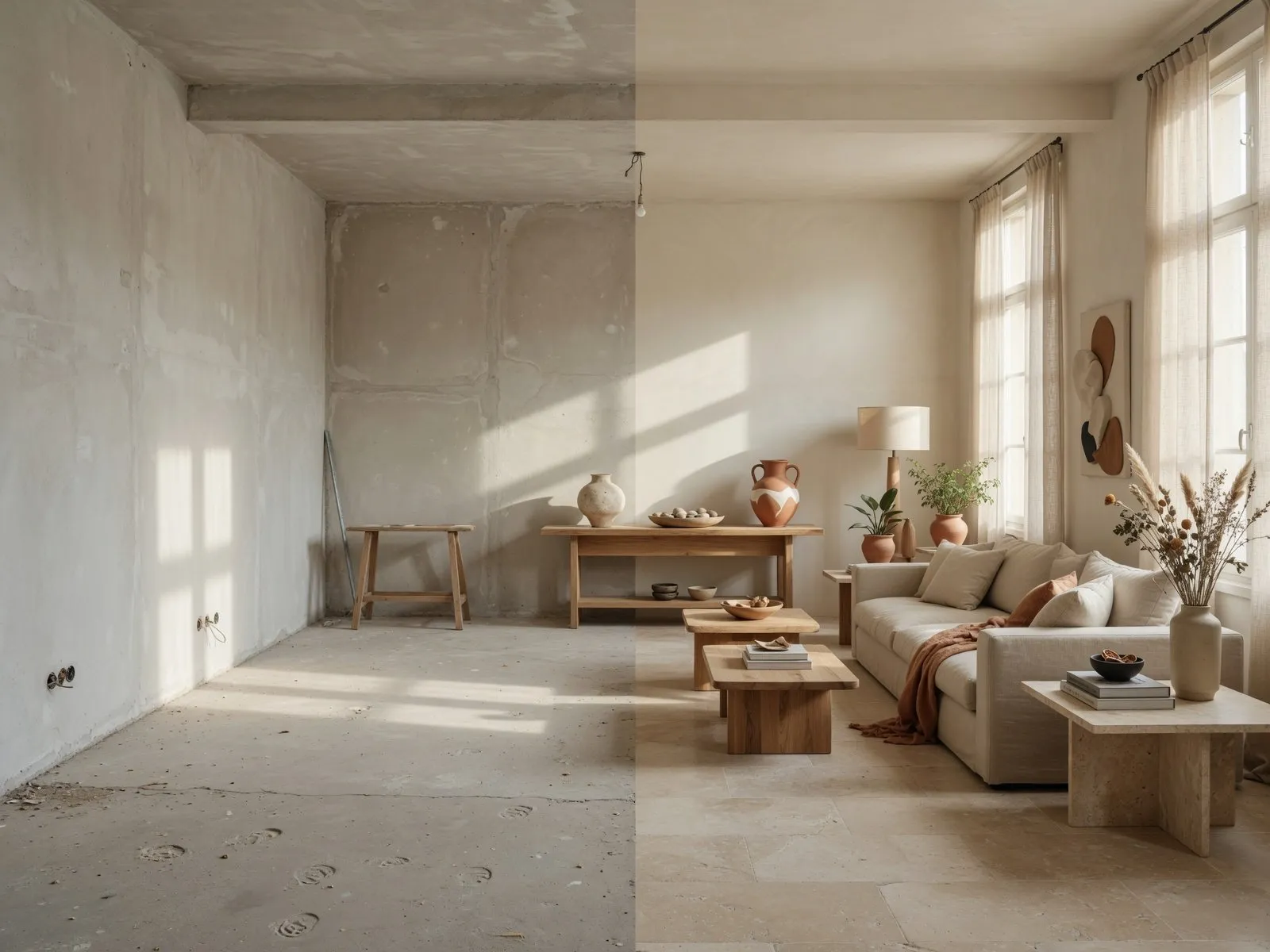AI room design visualization showing a modern painted room with DesignHome