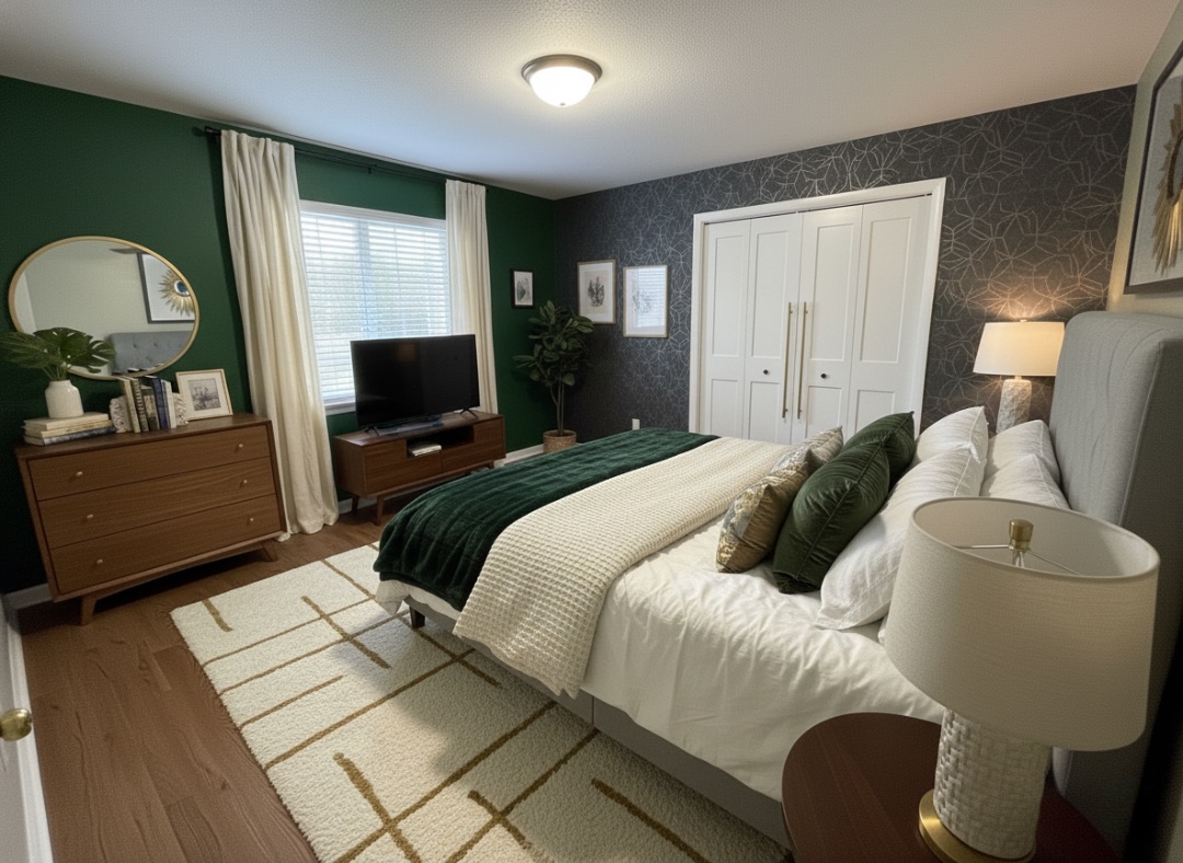 Beautifully redesigned interior with contemporary furniture and decor