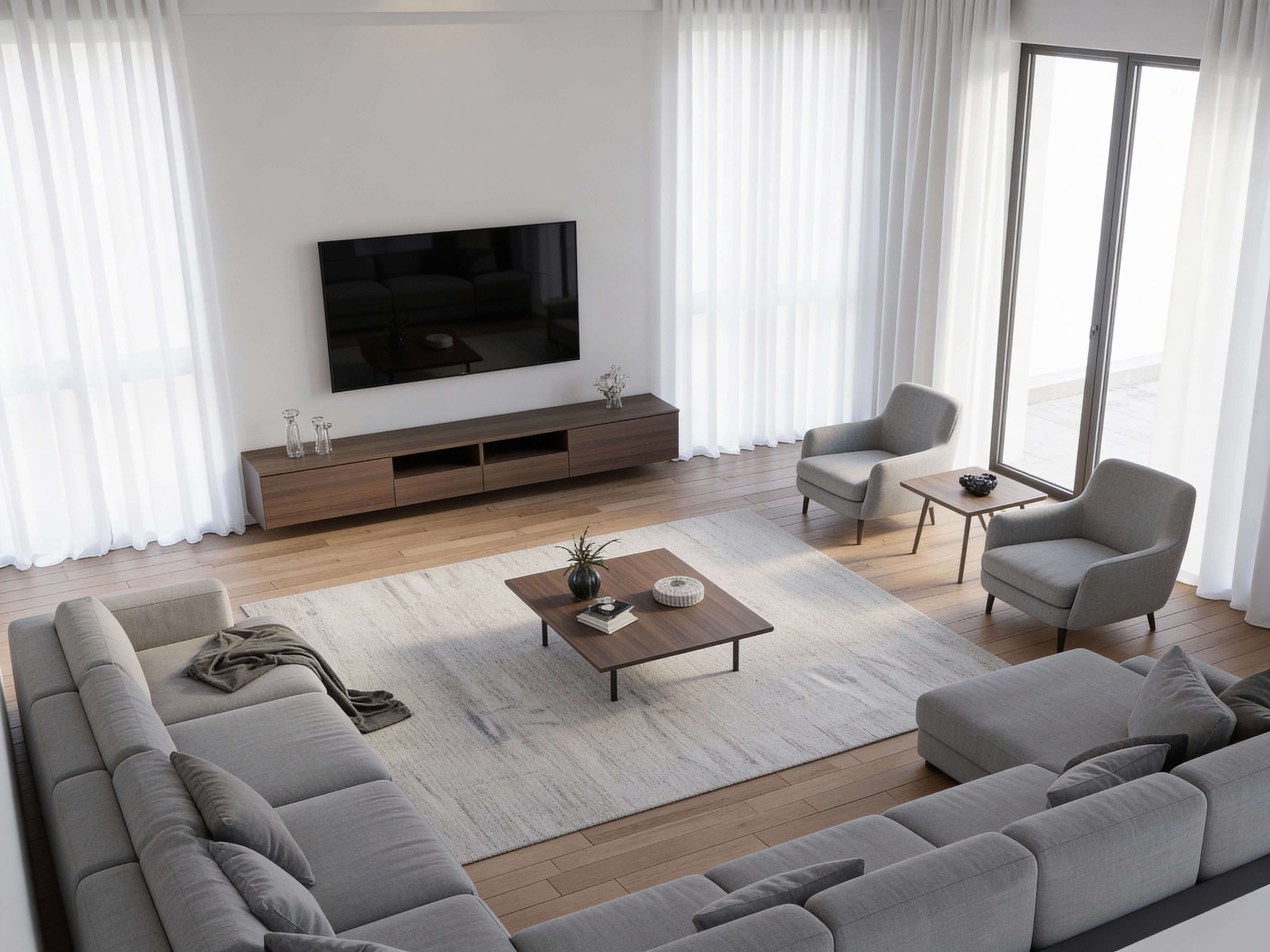 AI living room interior design
