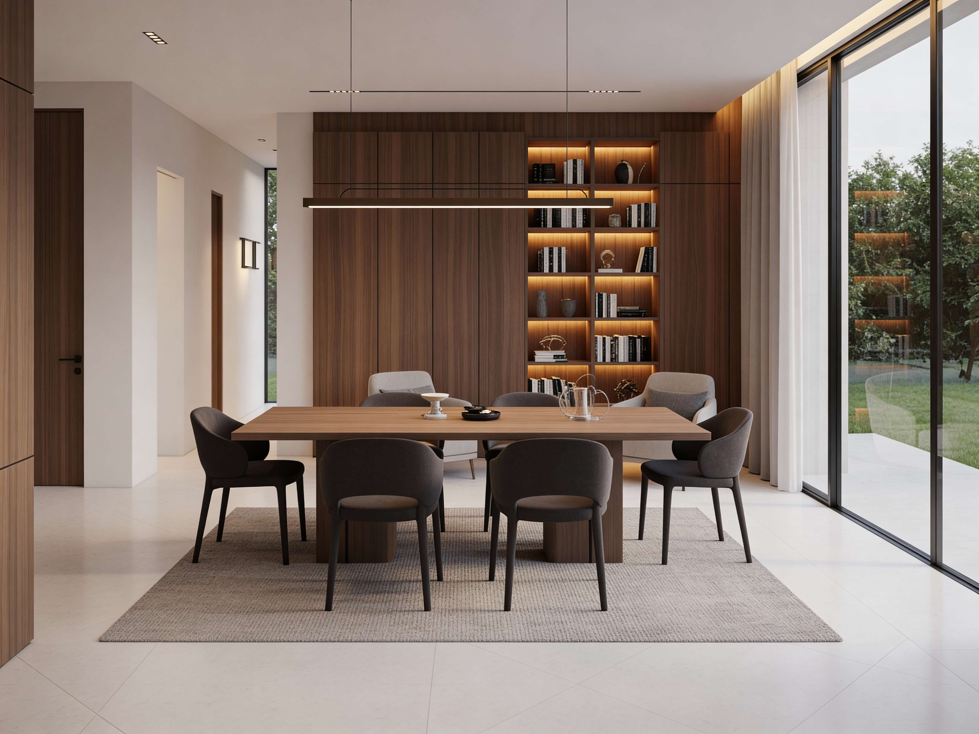 Contemporary living room AI render