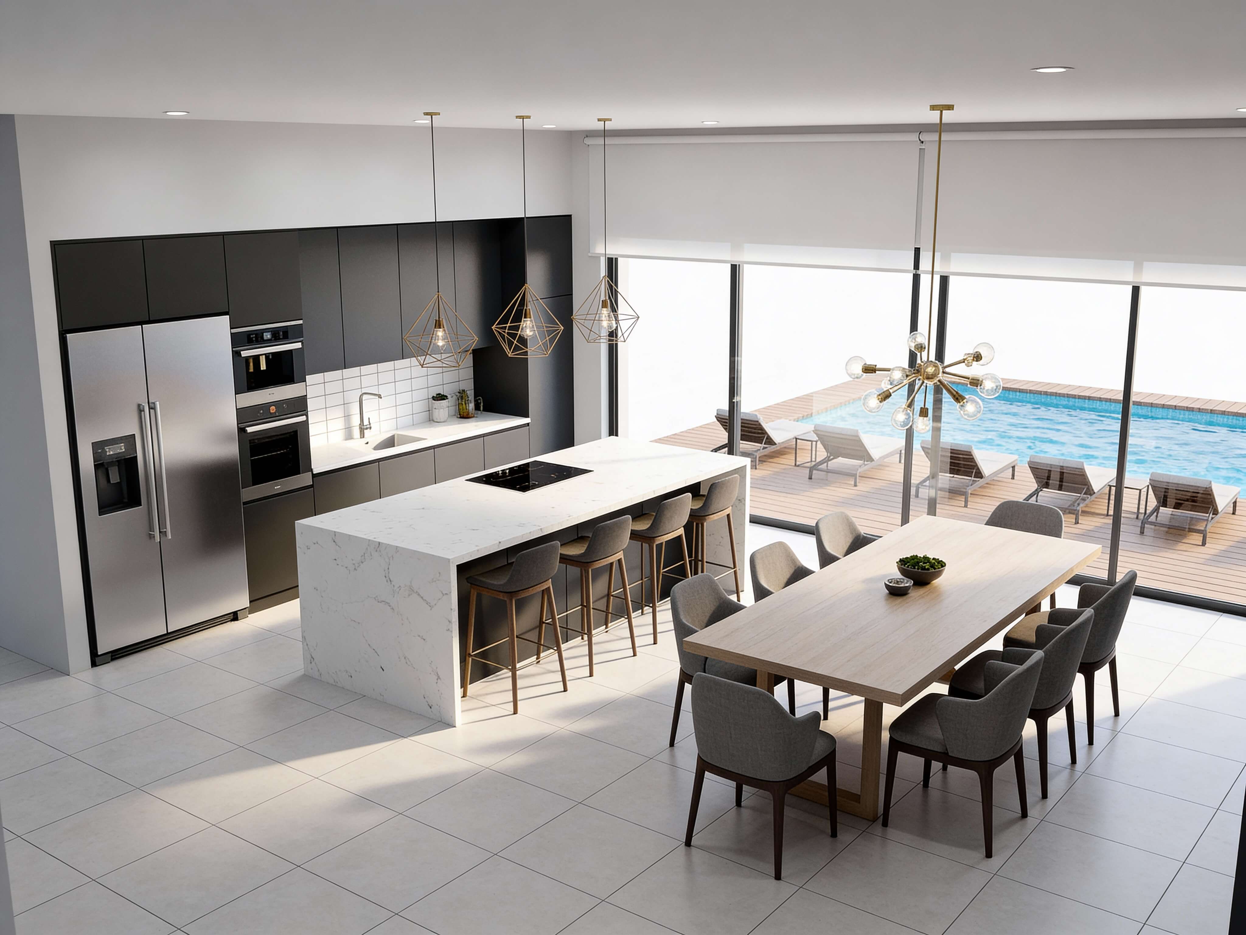 AI family dining room interior design