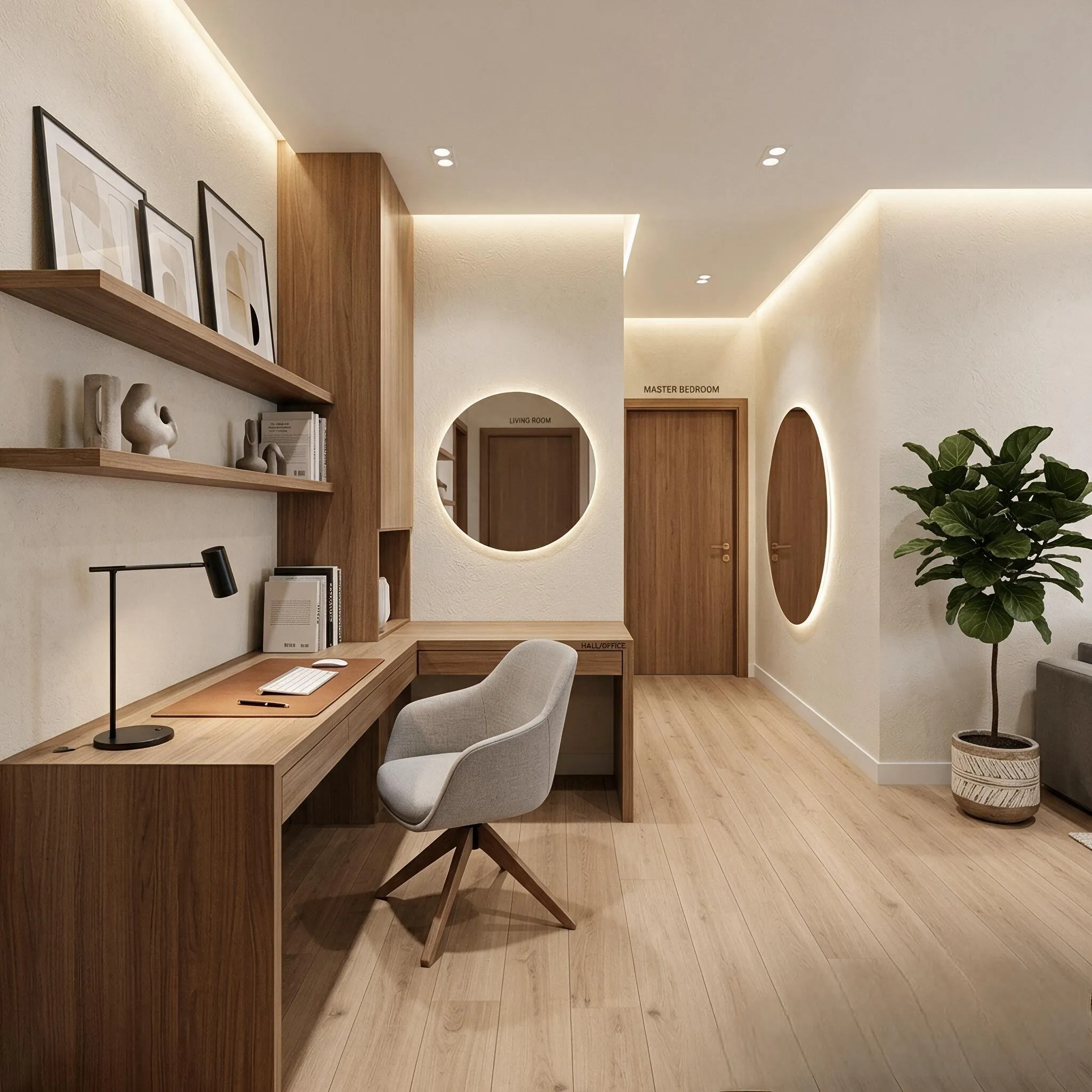 Home office hallway render design DesignHome
