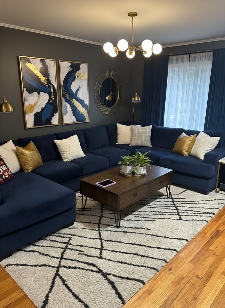 Modern living space after the complete home makeover