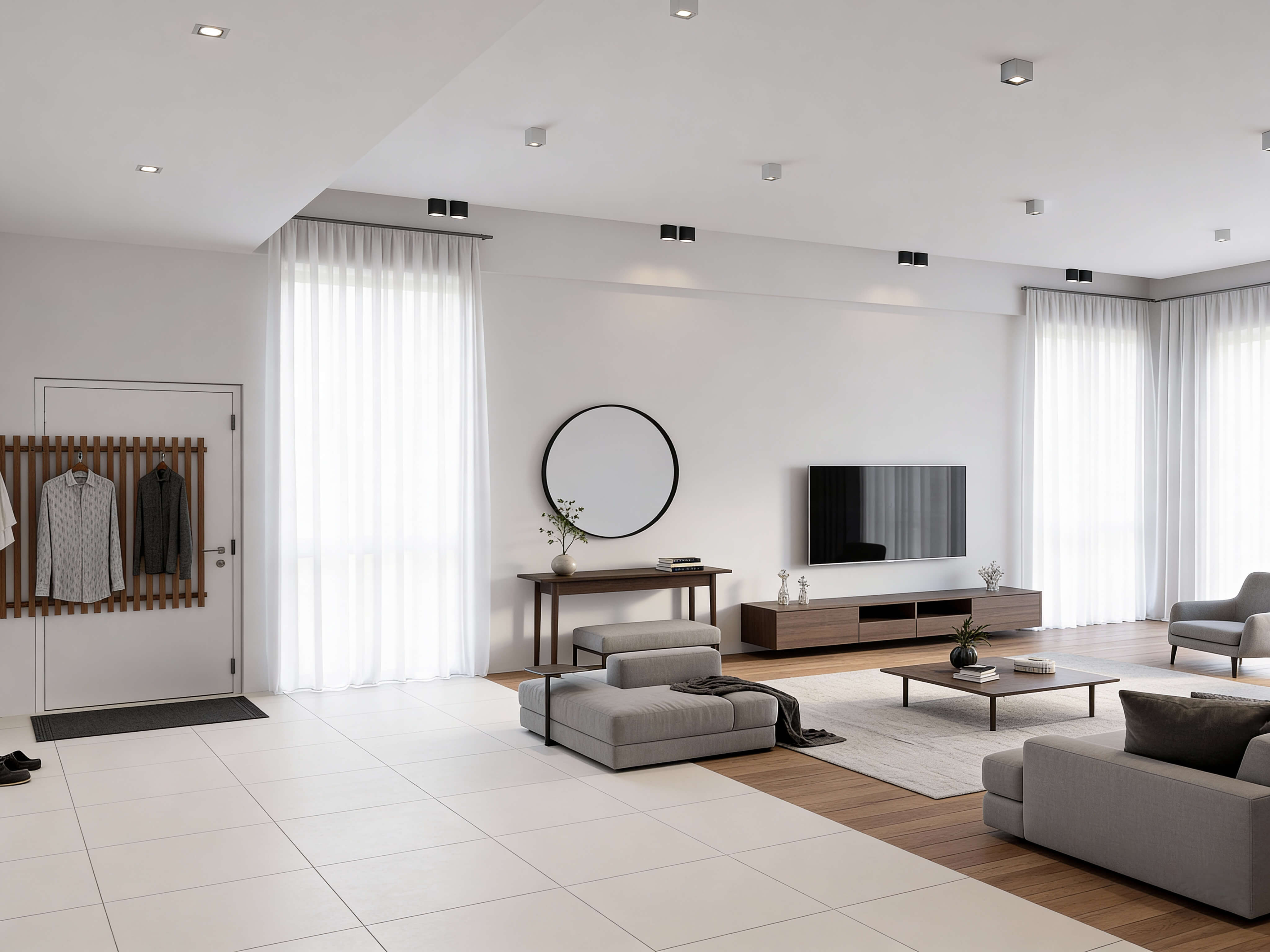 AI home entry foyer design