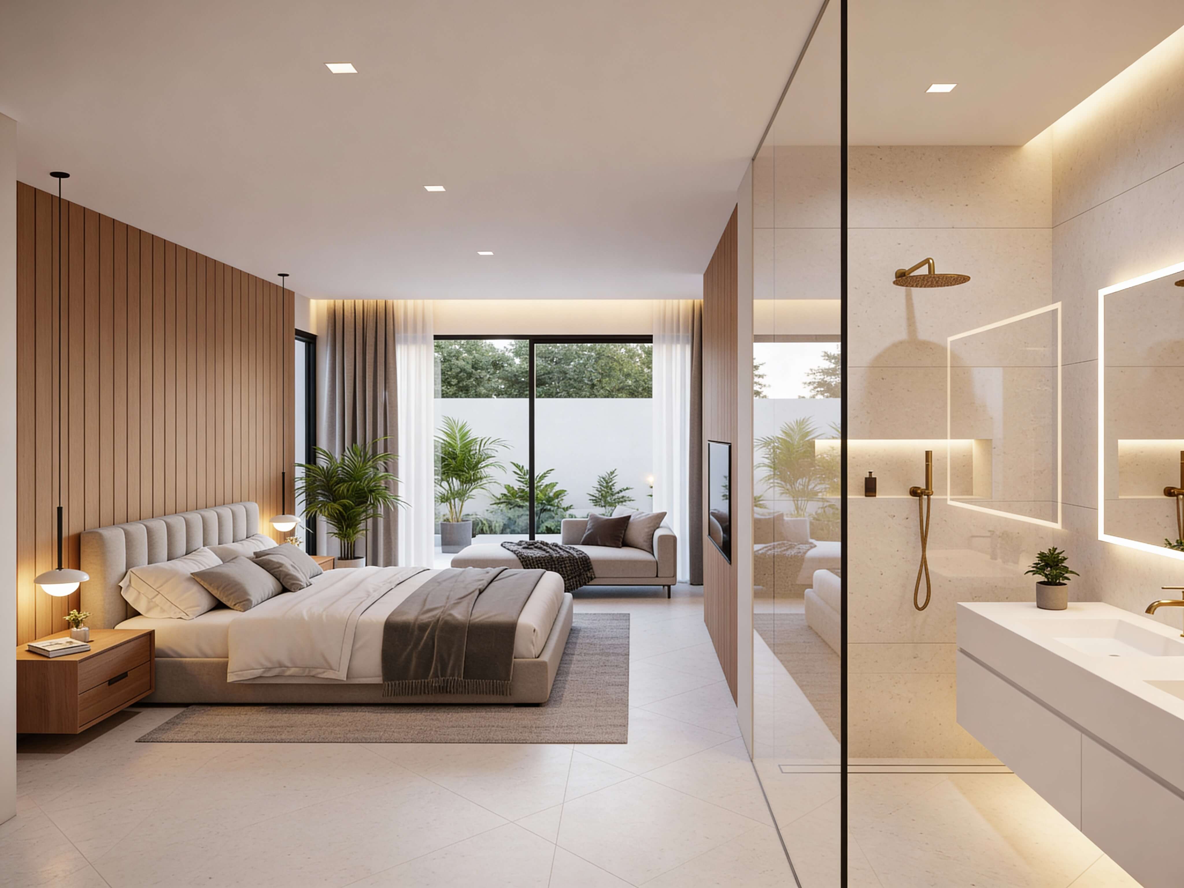 Minimal bedroom interior design