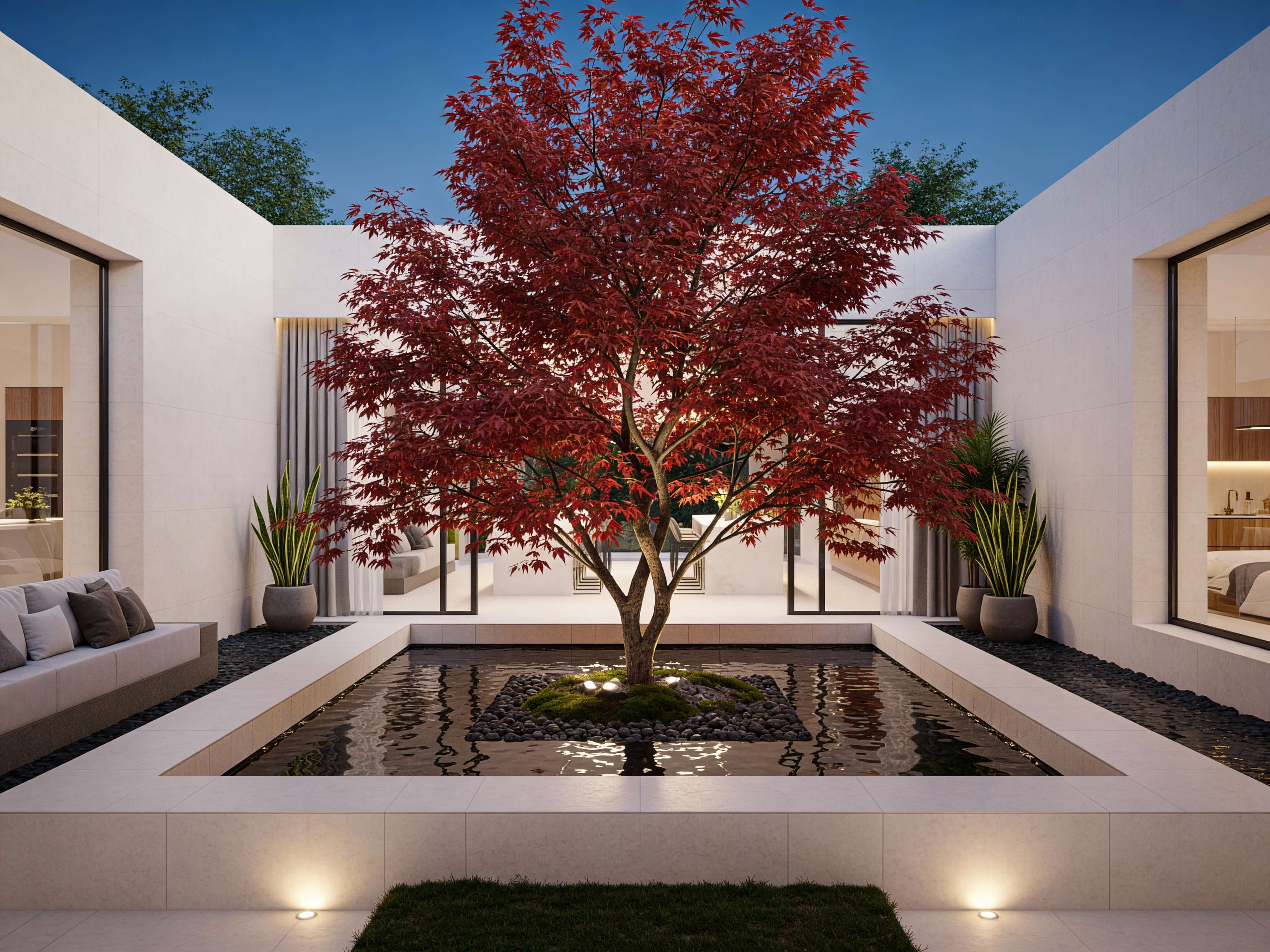Open courtyard house design