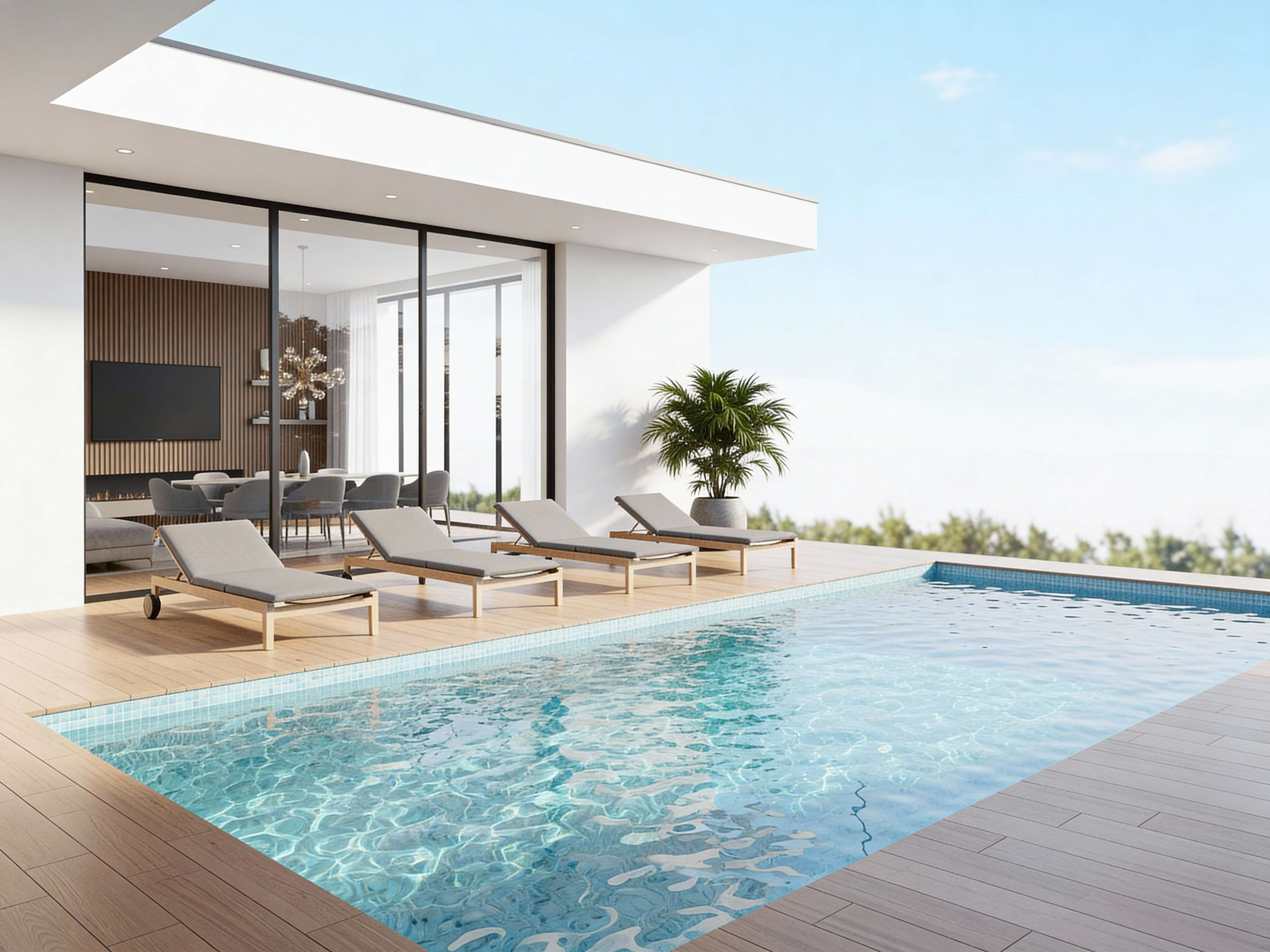 AI home outdoor swimming pool design