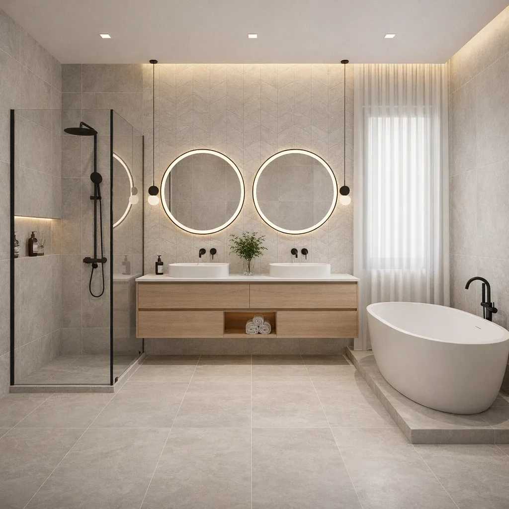 Master bathroom design DesignHome render
