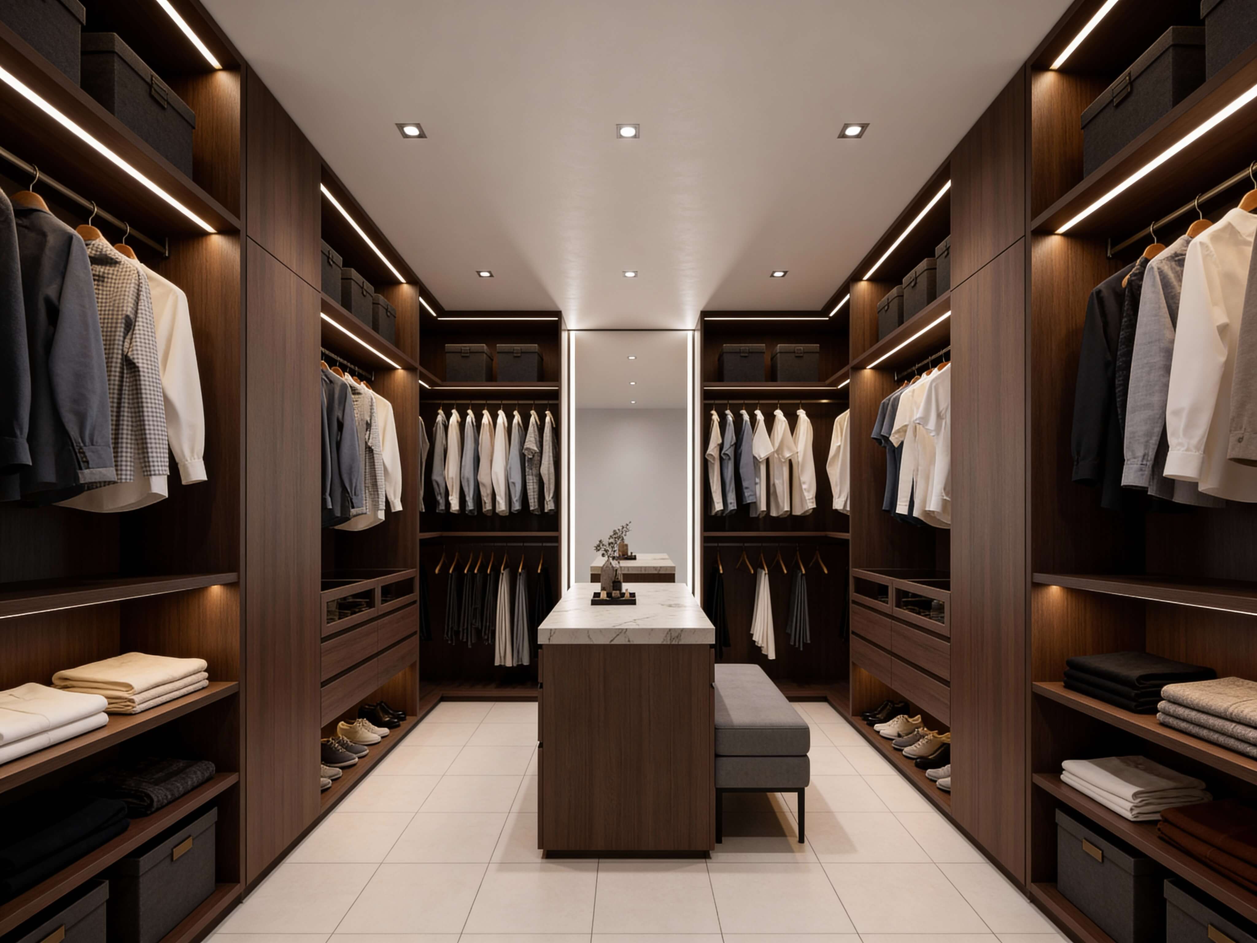 AI wardrobe and walk-in closet design