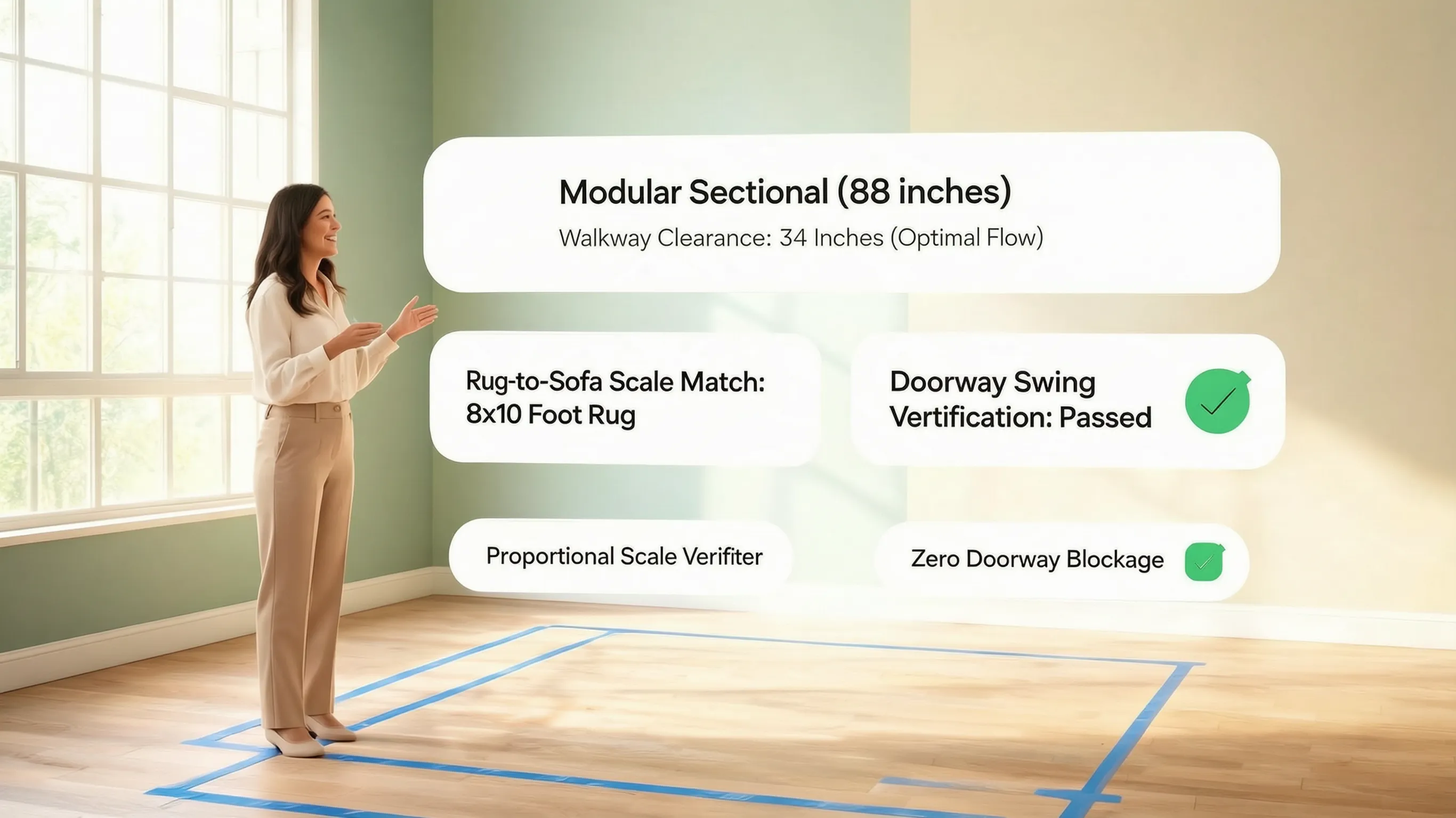 Choosing right size furniture proportional scale contrasting retail showroom vs real room dimensions