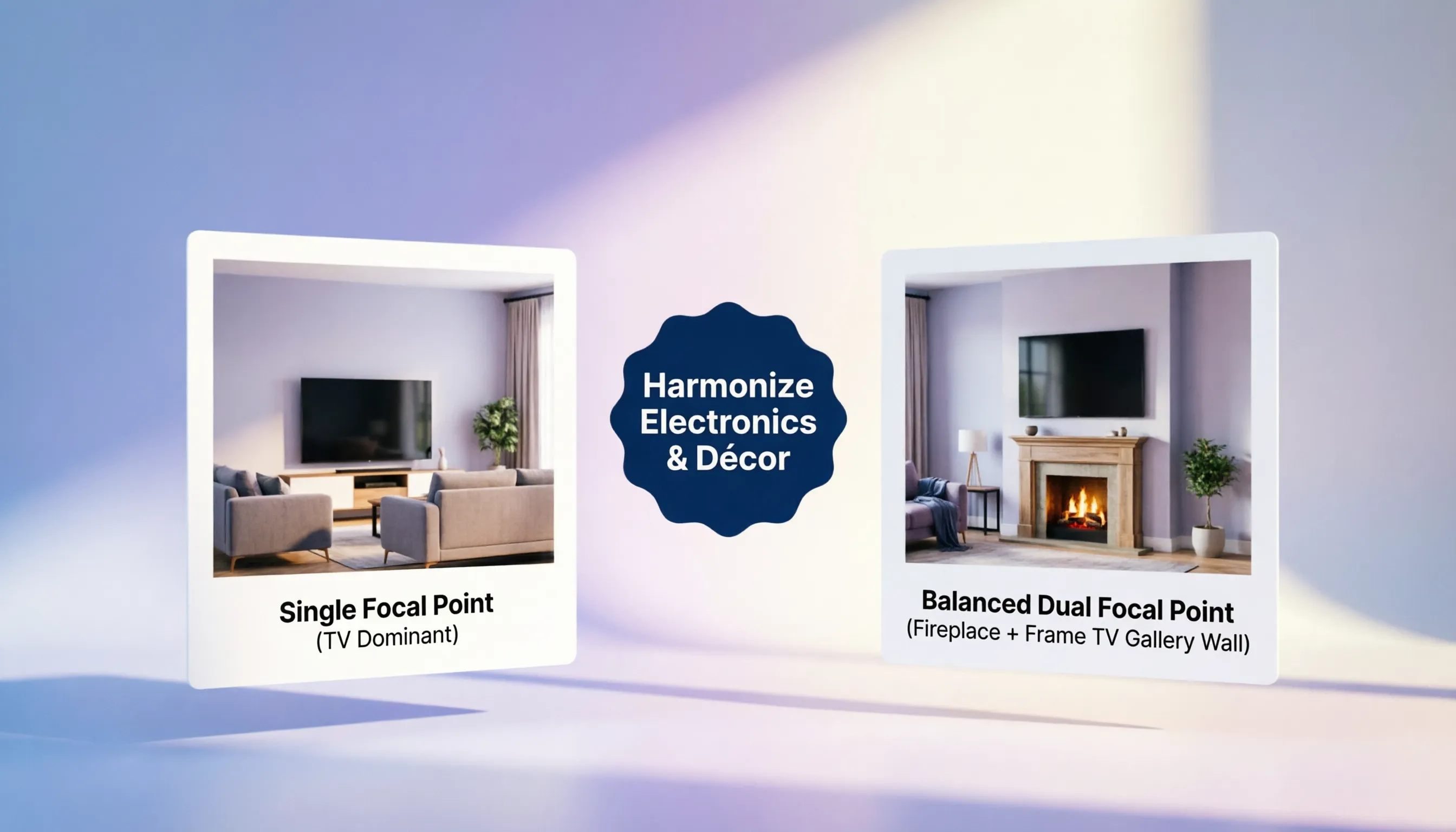 Harmonize TV and fireplace finding the feature your living room already does best