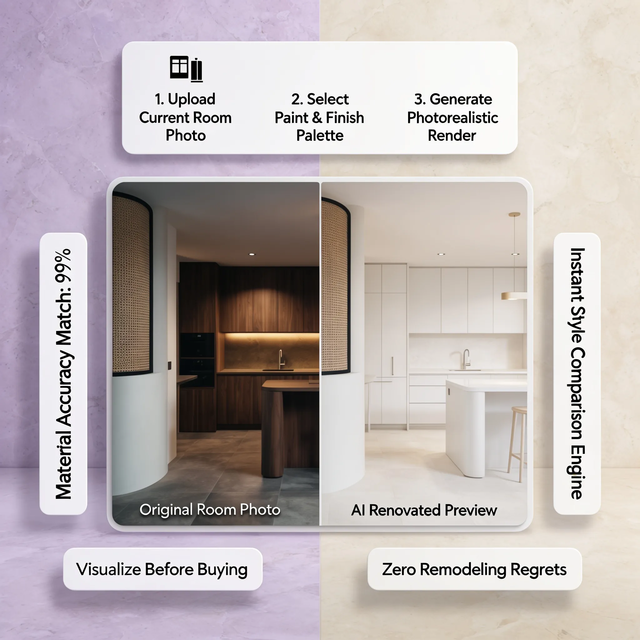 Visualize home improvements AI render preview stepping into your future room before moving a single wall