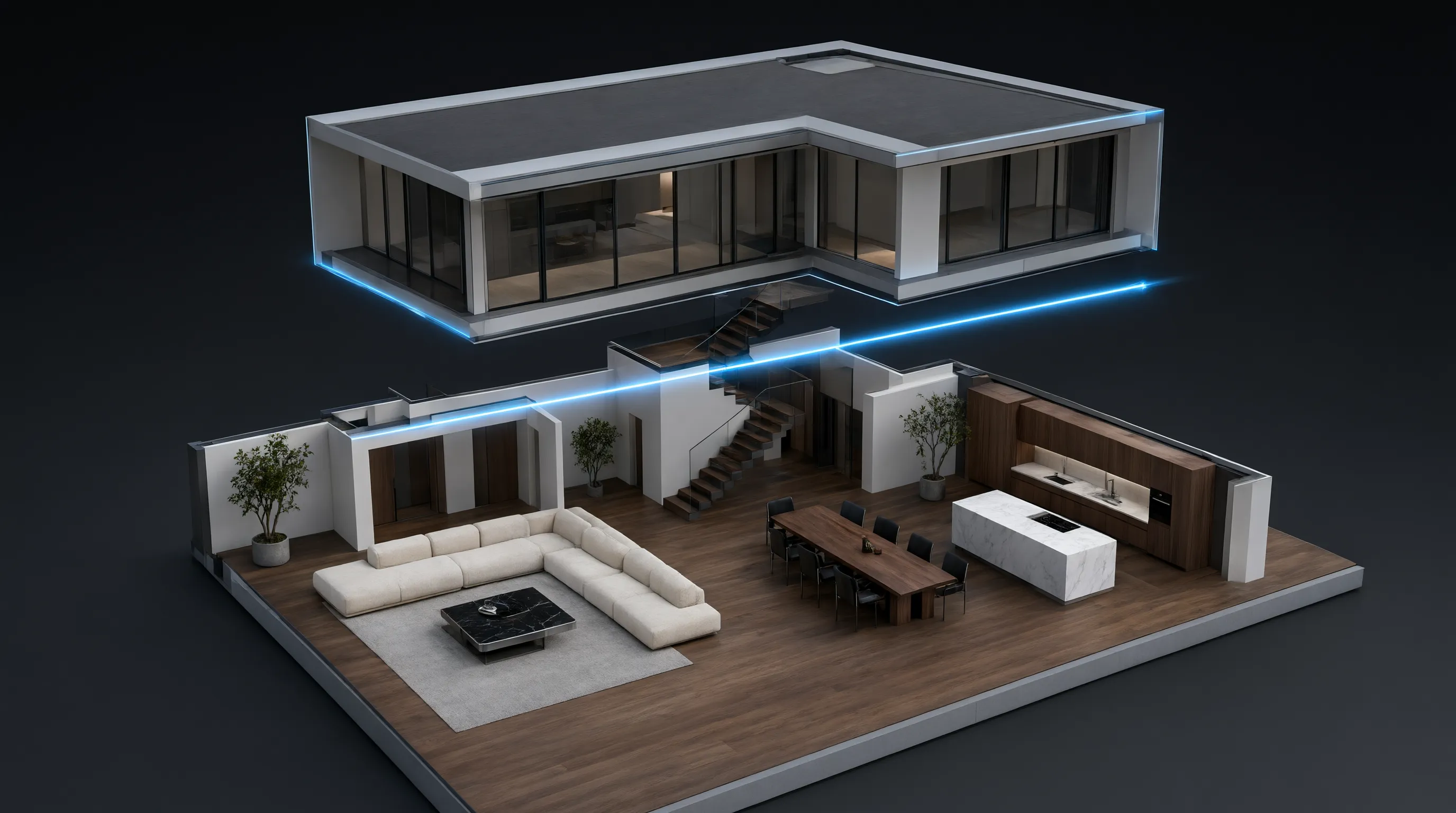 Testing modern traditional or luxury exterior styles without structural demolition