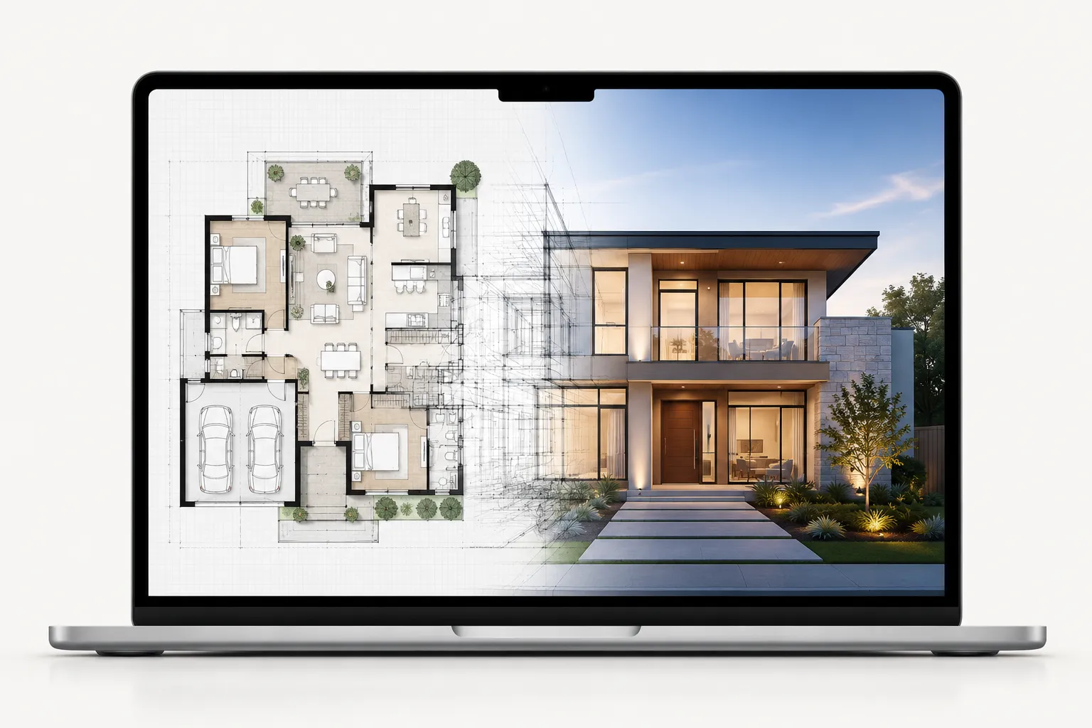 DesignHome platform unifying floor plan layout and interior styling into a complete home design